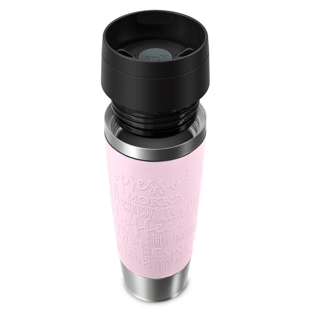 EMSA Travel Mug Classic Grande, Pink, Edelstahl, Silikon, Edelstahl, Polypropylen (PP), 500 ml, 8,3 cm, 240 mm-2