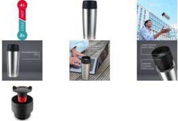 EMSA Travel Mug Classic , Edelstahl, Edelstahl, Polypropylen (PP), 36 ml, 8,3 cm, 200 mm