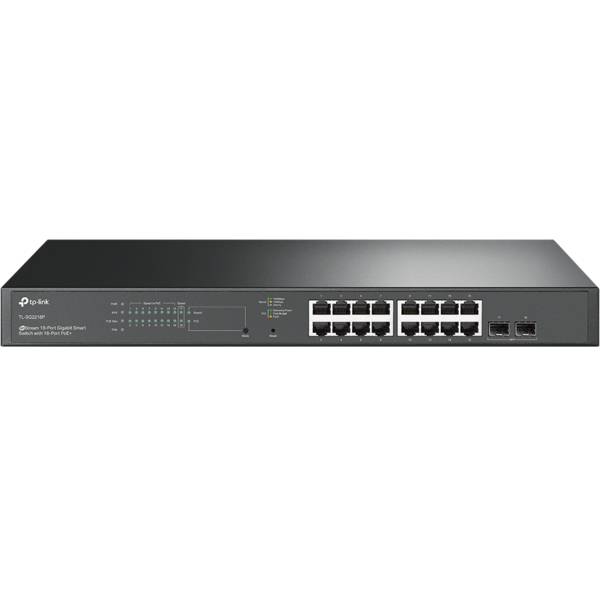 TP-Link Switch smart managed Layer2 18 Port • 16x 1 GbE • PoE Budget 150W • 2x SFP • 19 • Omada • SG2218P