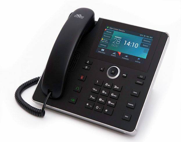 AudioCodes Teams C455HD IP-Phone PoE GbE black with integrated BT and Dual Band Wi-Fi-0