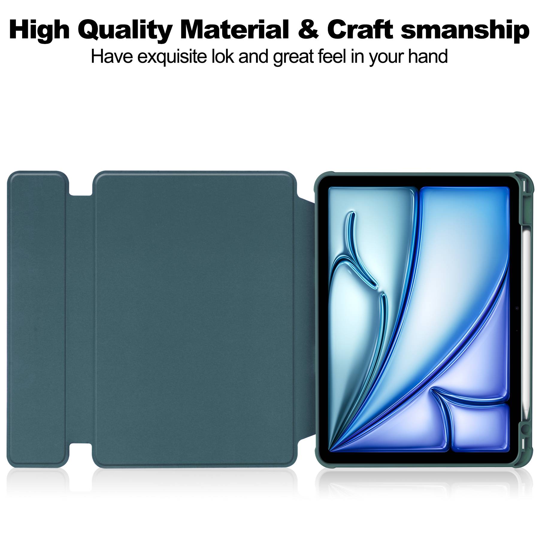 Smart Cover Hülle für Apple iPad Air 11 2024 M2 11 Zoll Schutzhülle Flip Case aufstellbare Tasche Bookstyle Design-2