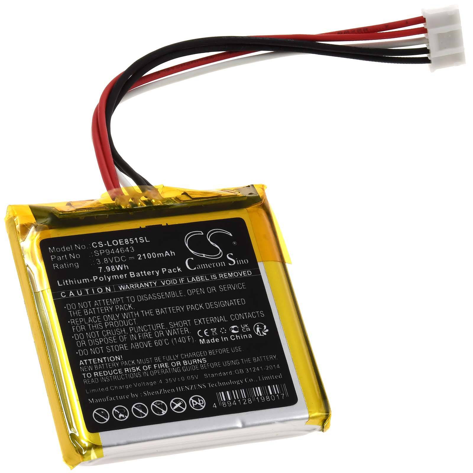 Akku passend für Bluetooth-Lautsprecher Logitech Ultimate Ears Wonderboom Typ SP944643, 3,8V, Li-Polymer-0