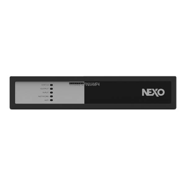 NEXO NANONXAMP4-D - 4-Kanal Leistungs-TD-Controller mit Dante (4x 250 W | 1/2 1HE Rackgerät) in schwarz/ silber