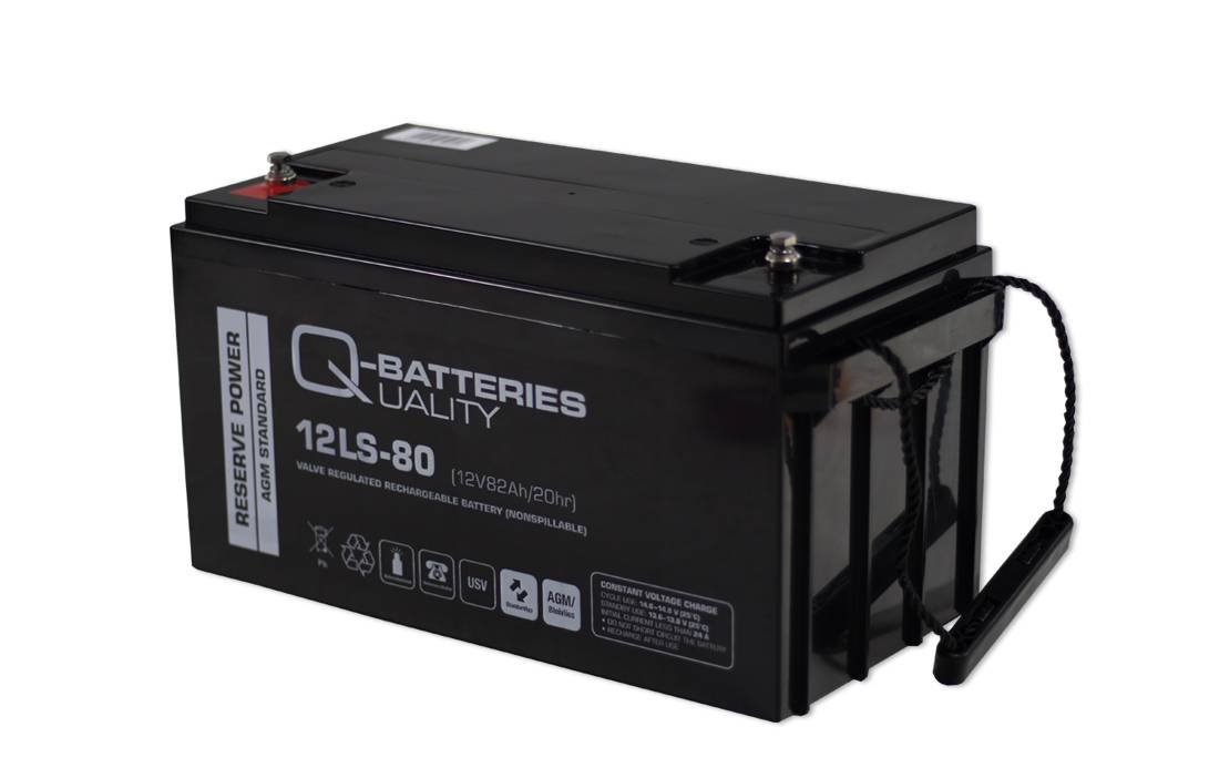 Q-Batteries 12LS-80 / 12V - 82Ah Blei Akku Standard-Typ AGM - 10 Jahres-Typ-0