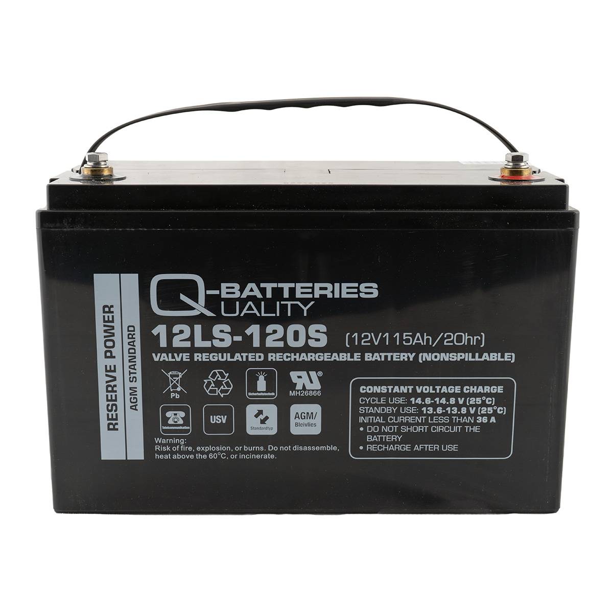 Q-Batteries 12LS-120S / 12V - 115Ah Blei Akku Standard-Typ AGM 10 Jahres Typ-0