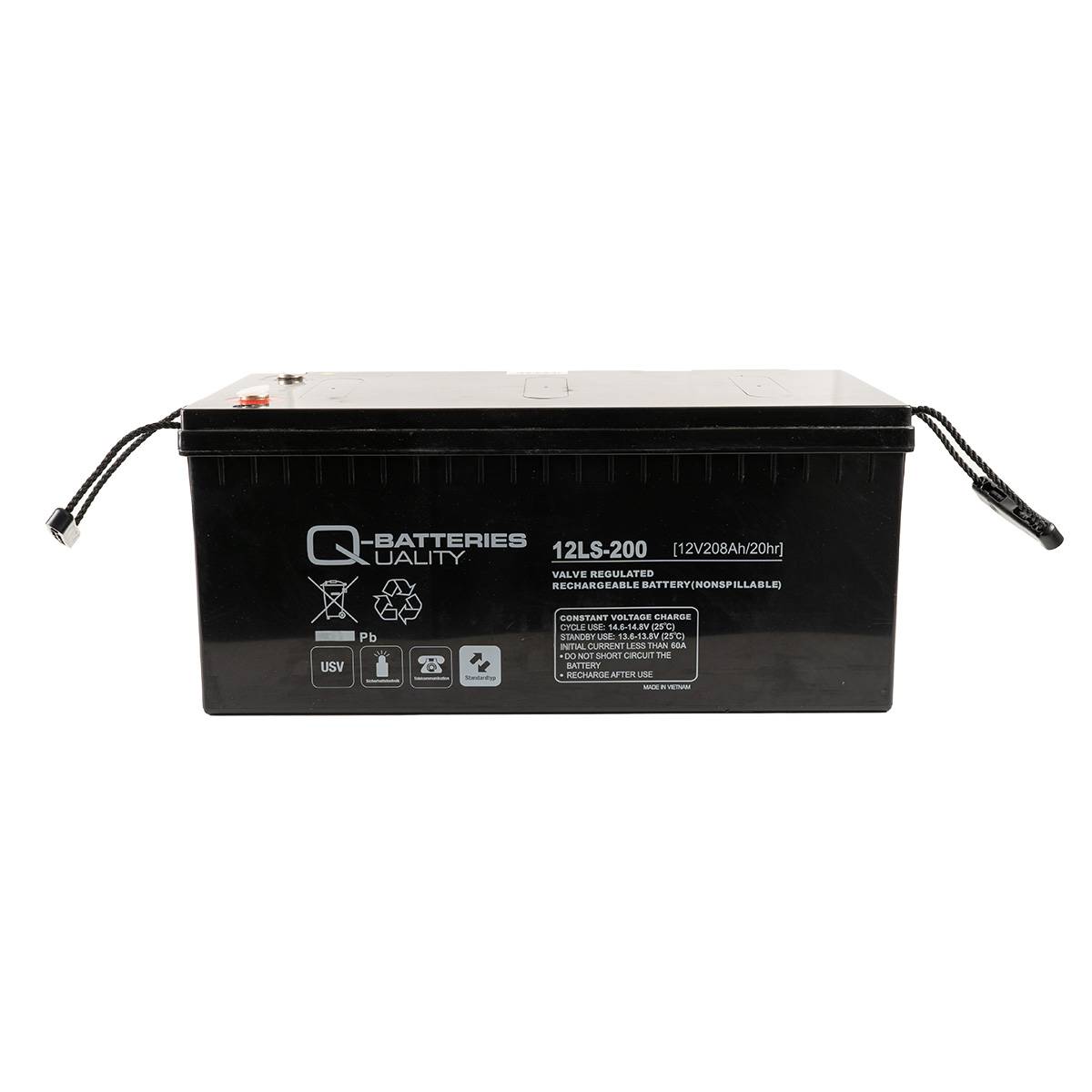 Q-Batteries 12LS-200 / 12V - 208Ah Blei Akku Standard-Typ AGM VRLA 10 Jahres Typ-0