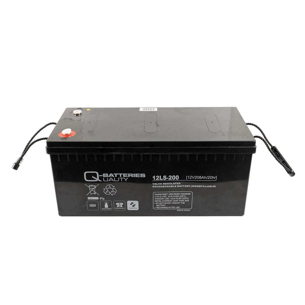 Q-Batteries 12LS-200 / 12V - 208Ah Blei Akku Standard-Typ AGM VRLA 10 Jahres Typ-1