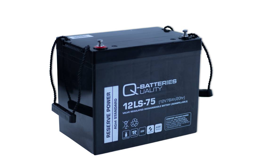 Q-Batteries 12LS-75 12V 75Ah Blei Akku Standard-Typ AGM 10 Jahres-Typ-0
