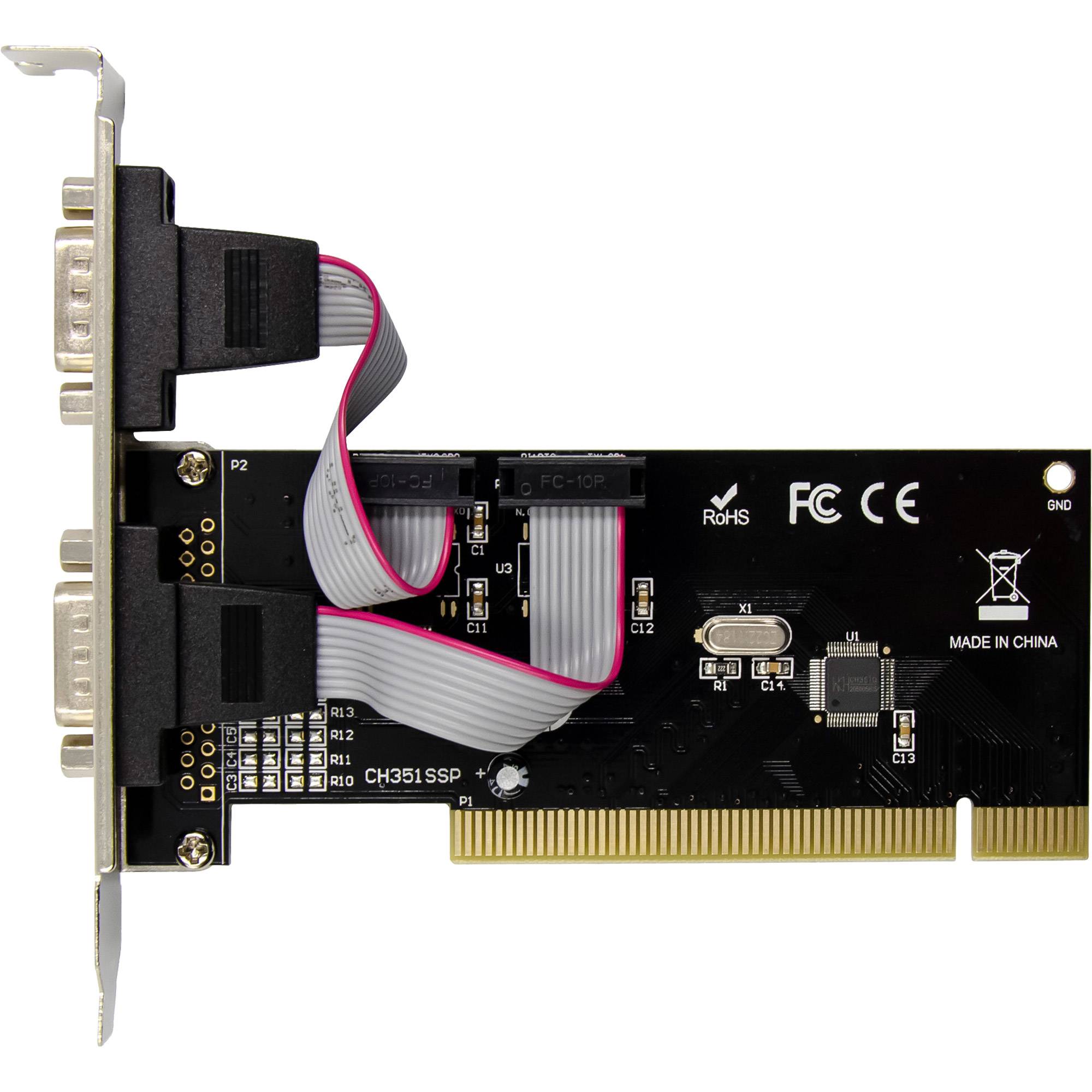 InLine® PCI Schnittstellenkarte, 2x RS232 seriell, CH351Q-2
