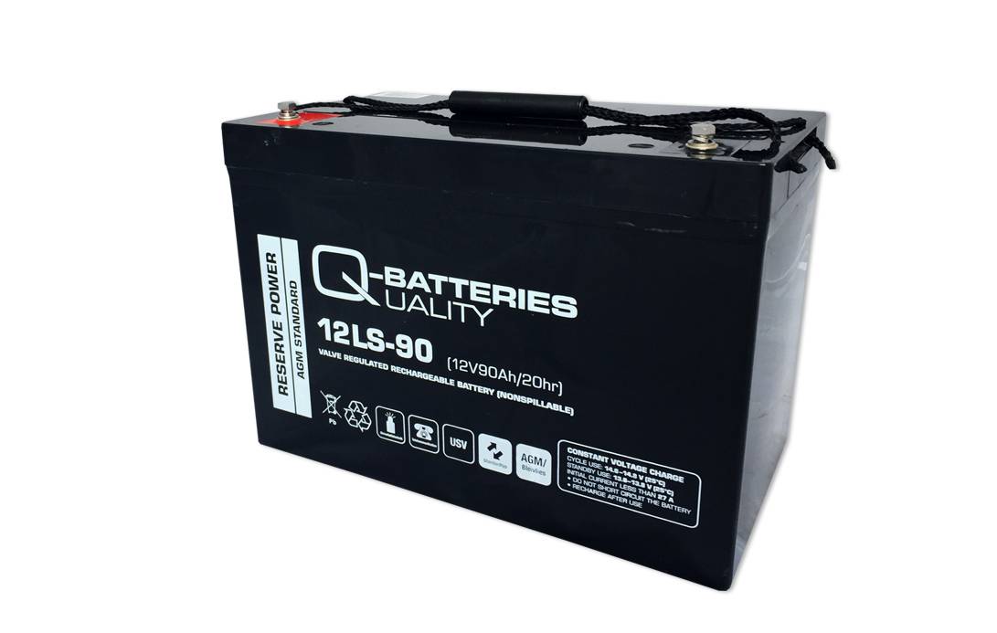 Q-Batteries 12LS-90 / 12V - 90Ah Blei Akku Standard-Typ AGM 10 Jahres Typ-0