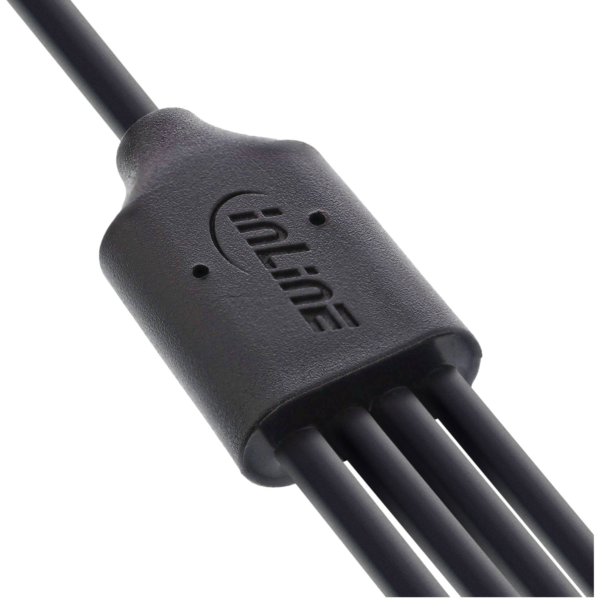 INLINE - USB 4in1 Y-Ladekabel 1x USB-A Stecker an 4x USB-C Stecker schwarz 2m 2... - Kabel - Digital/Daten-1