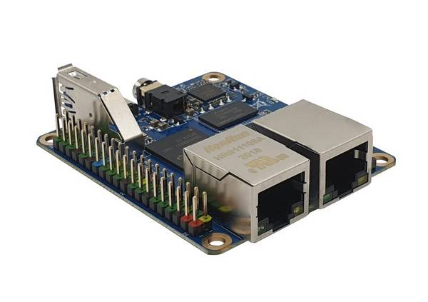 ALLNET - Rock Pi E D8P Dual Ethernet Board RK3328 1GB RAM oh. Wifi/BT PoE