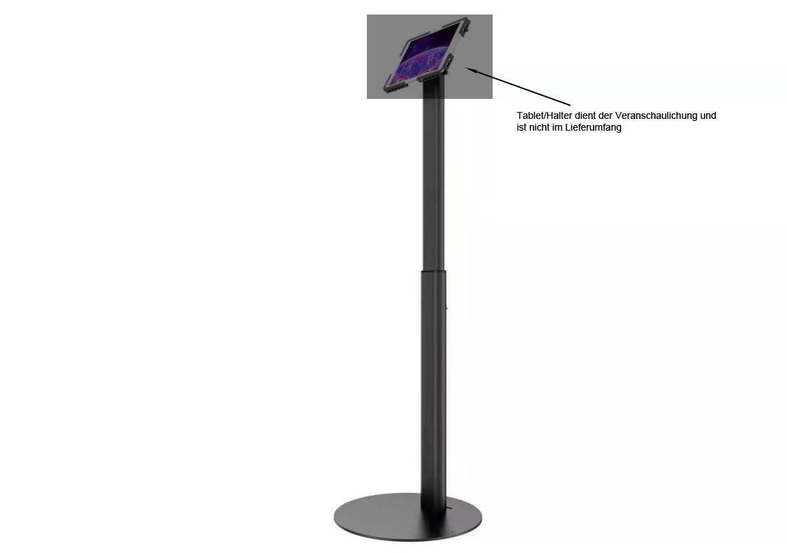 ALLNET - VESA Standfuß Halterung höhenverstellbar für Tablet Display Monitor-1
