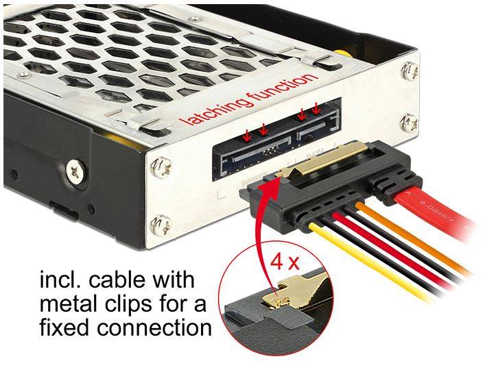DeLock Wechselrahmen SATA 3,5 für 1 x 2.5 SATA / SAS HDD / SSD mit Vibrationsschutz-1
