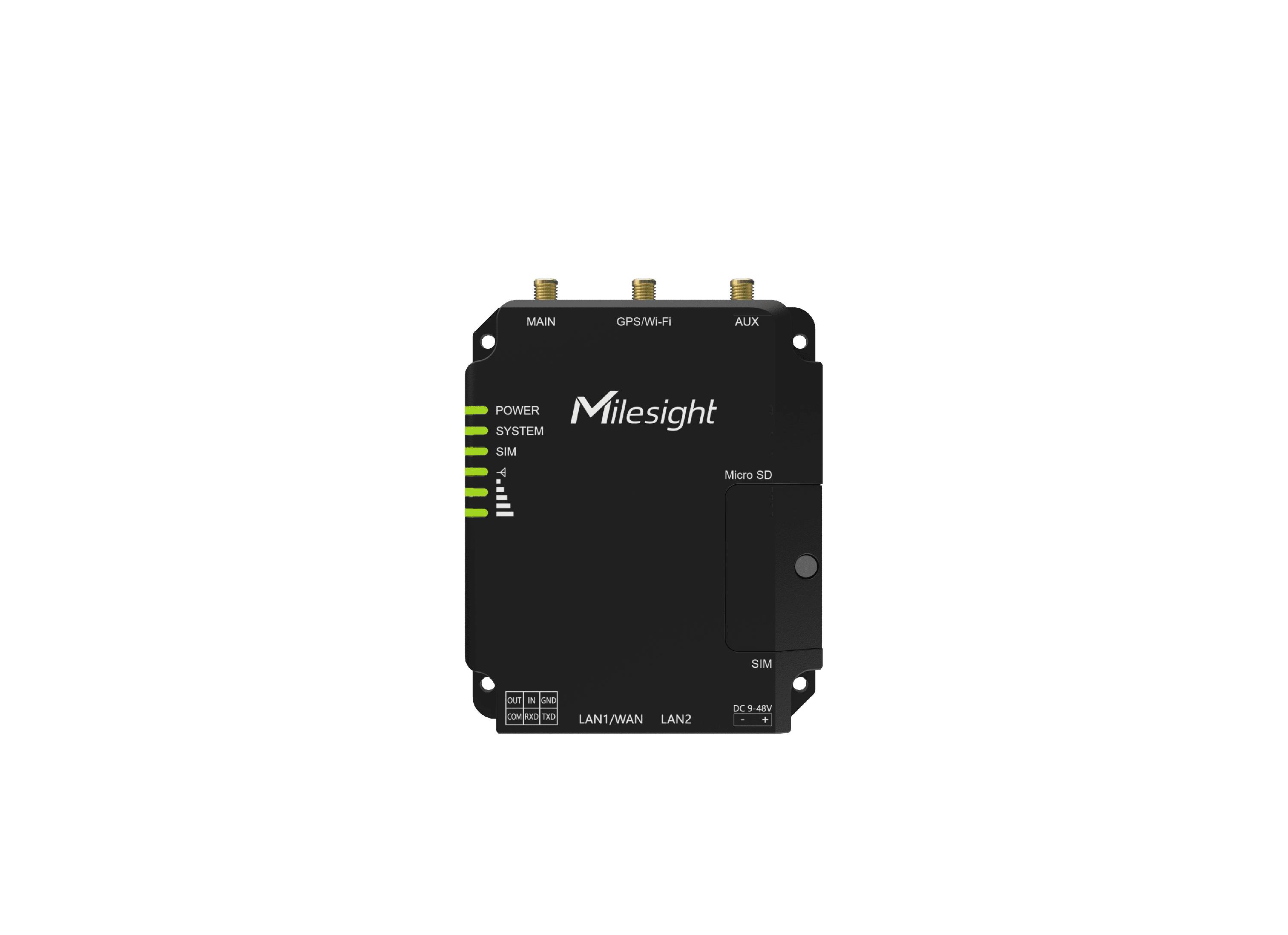 Milesight IoT Milesight UR32-L04AF-W-485, Wi-Fi 4 (802.11n), Einzelband (2,4GHz), Ethernet/LAN, 4G,-2