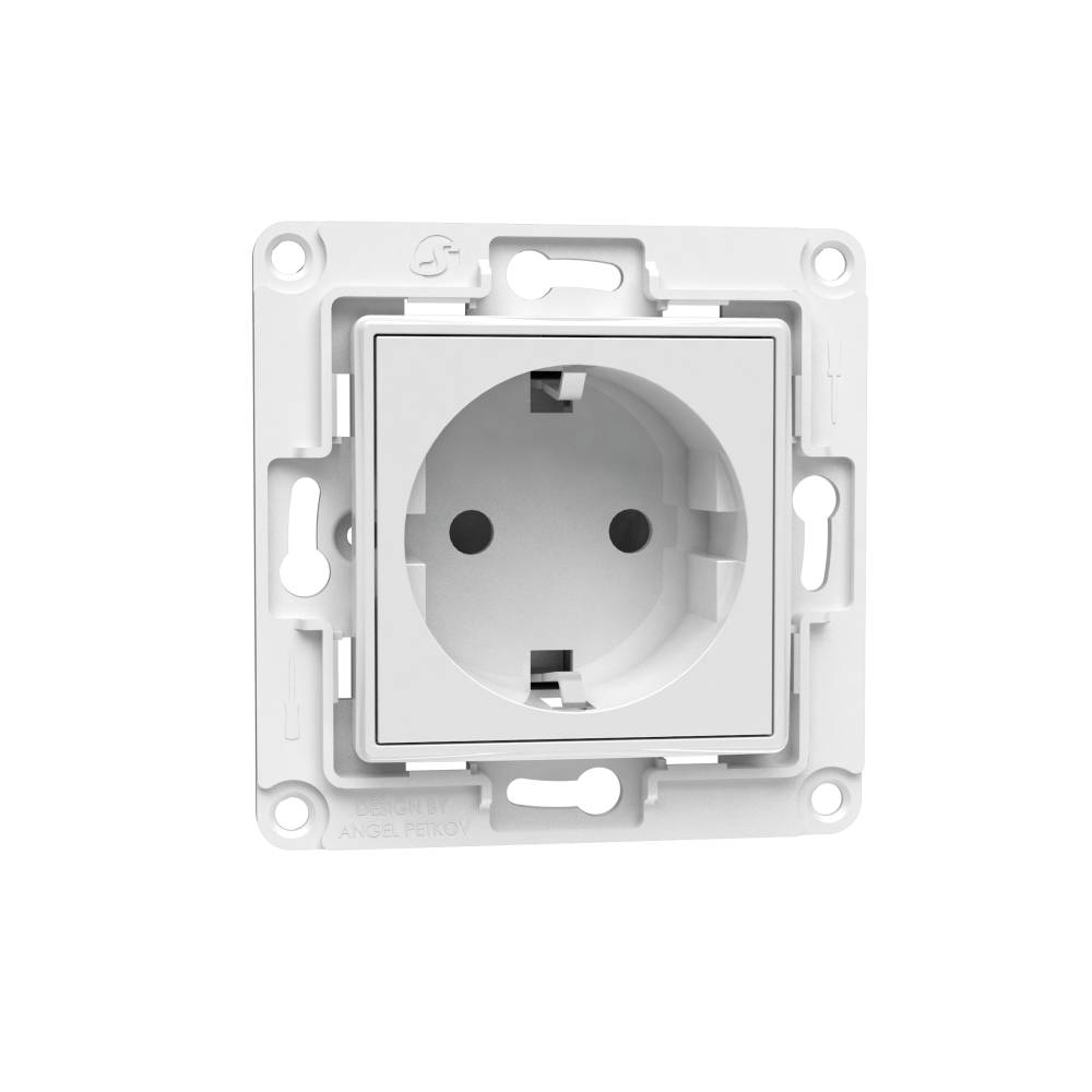 Shelly · Unterputz Zubehör · Wall Socket EU · Wandsteckdose · Weiß-0