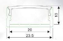 Synergy 21 S21-LED-PR20142, Profil, Weiß, Aluminium, LED, 23,5 mm, 2000 mm-1