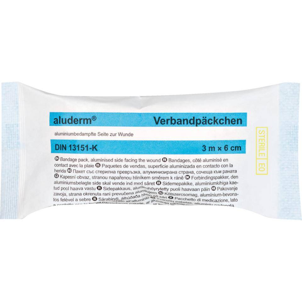 aluderm Verbandpäckchen, klein, mit Wundkompresse, 300x6cm, 5/VE-0