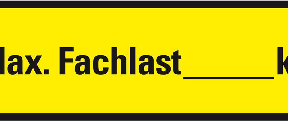 Regalbelastungs-Aufkleber max. Fachlast, zum Beschriften, Folie,150x50mm, 5/Bogen-0