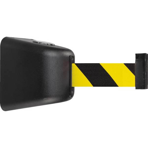 RS-GUIDESYSTEMS Wandkassette Indoor, magnetisch, Gurt gelb/schwarz schraffiert, 5m