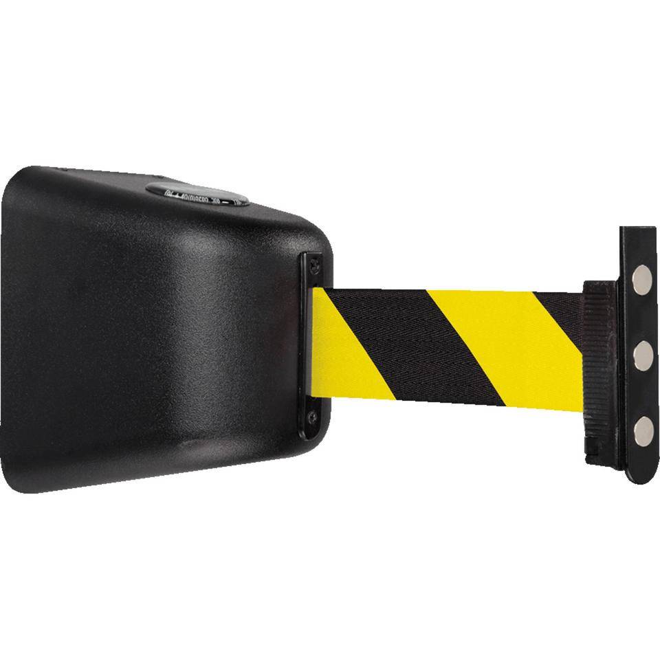 RS-GUIDESYSTEMS Wandkassette Indoor, magnetisch, Gurt gelb/schwarz schraffiert, 5m-1