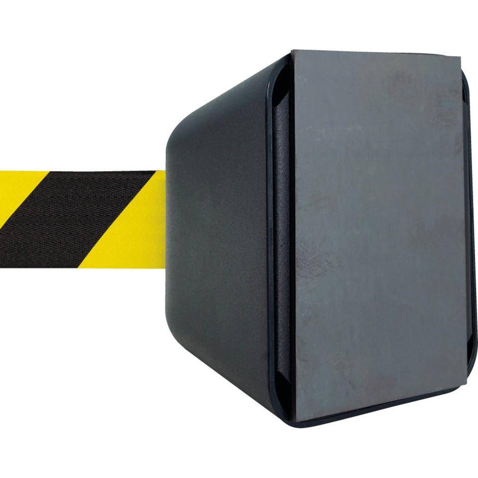 RS-GUIDESYSTEMS Wandkassette Indoor, magnetisch, Gurt gelb/schwarz schraffiert, 5m-2