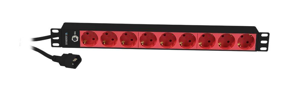 Synergy 21 ALLNET 19inchinchzbh. Power strip 9x sockets CEE7 - cold device plug C14 with 10A