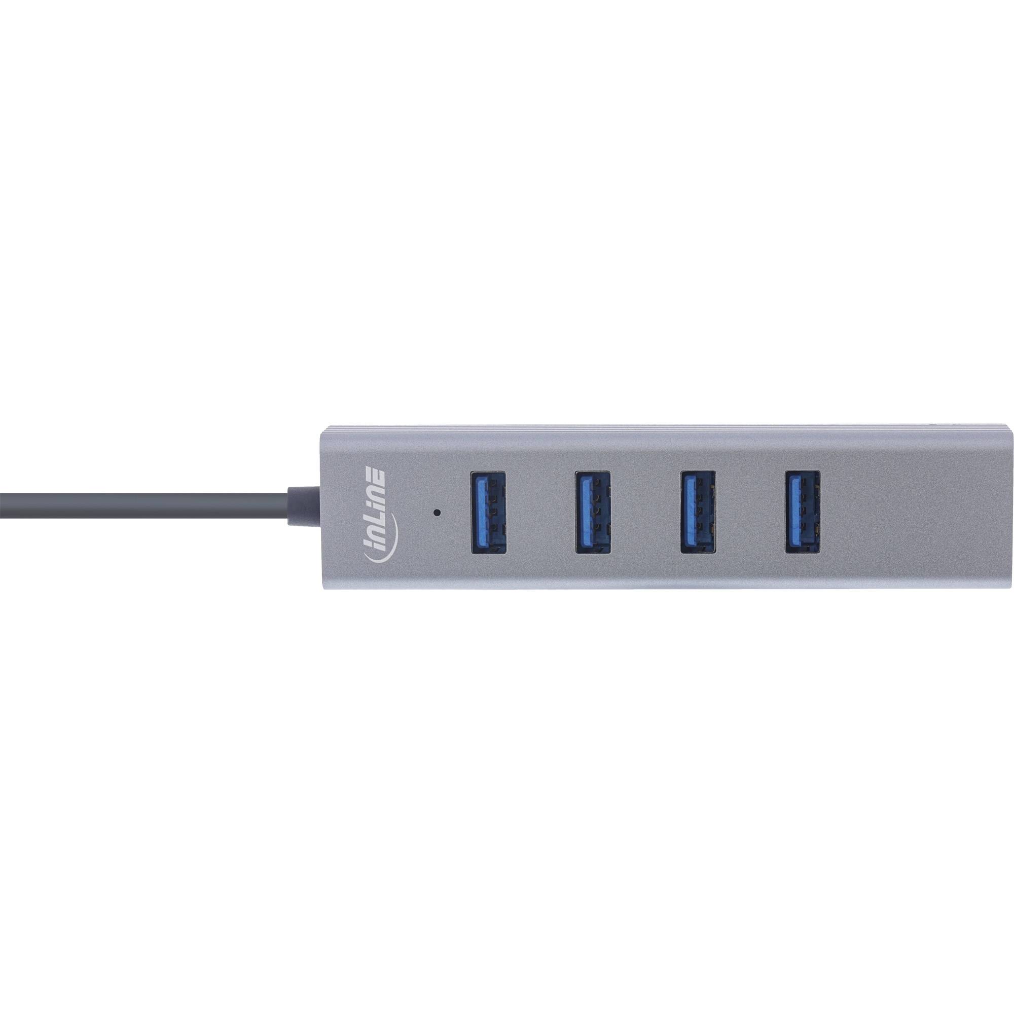 InLine® USB-C 3.2 Multi Hub (4x USB-A 5Gb/s), OTG, Aluminiumgehäuse-1
