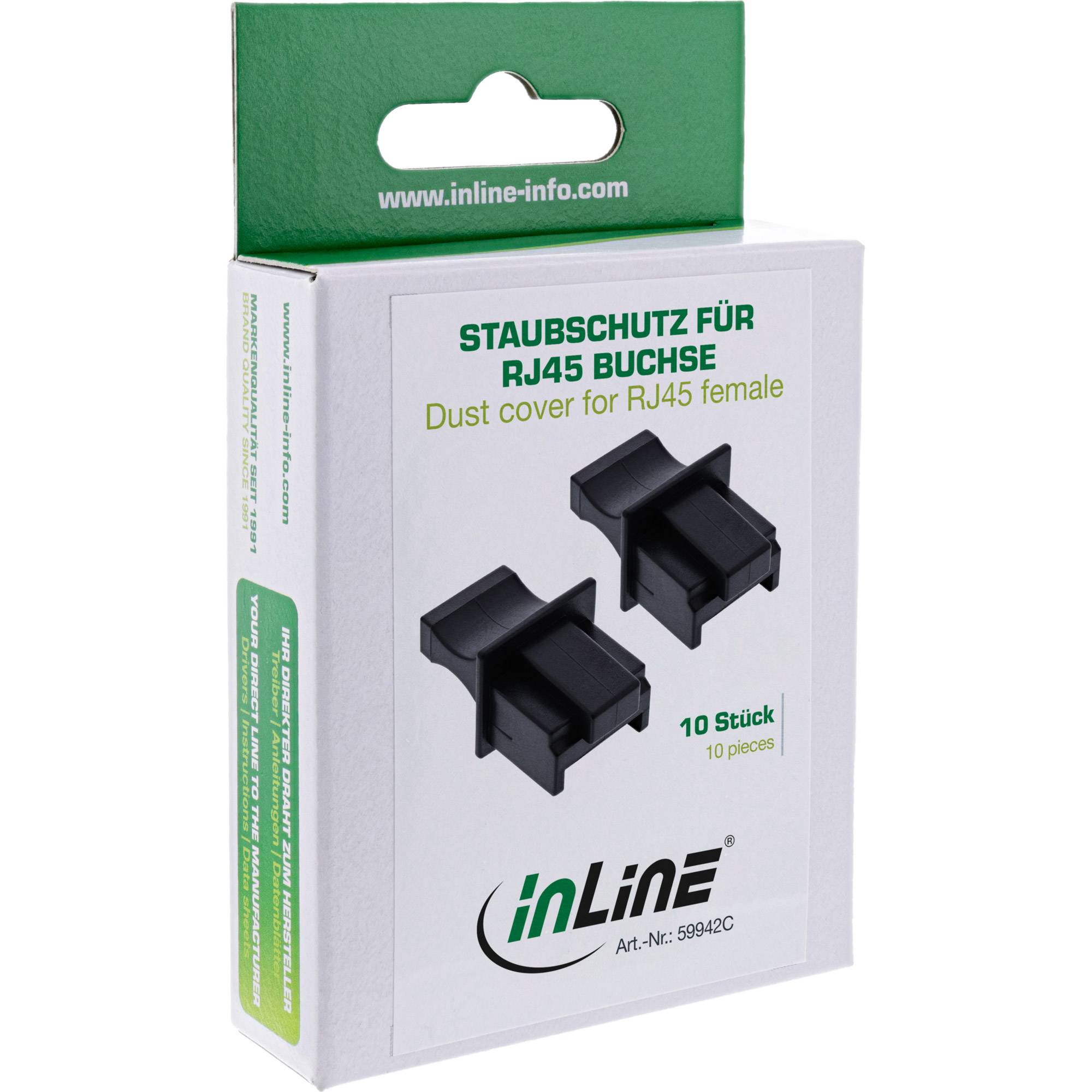INLINE - Staubschutz - für RJ45 Buchse schwarz 10er Blister-3