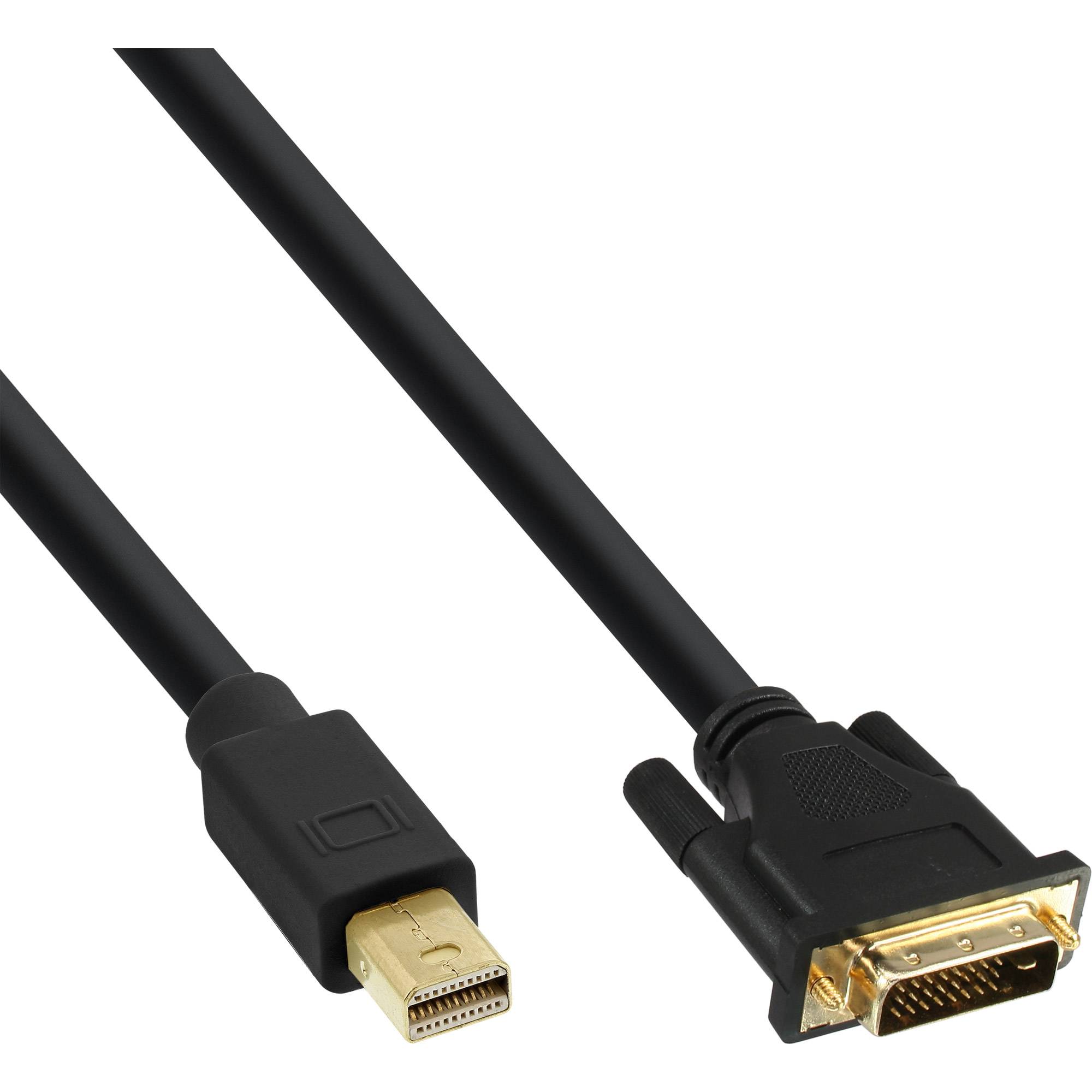 InLine® Mini DisplayPort zu DVI Konverter Kabel, schwarz, 3m-0