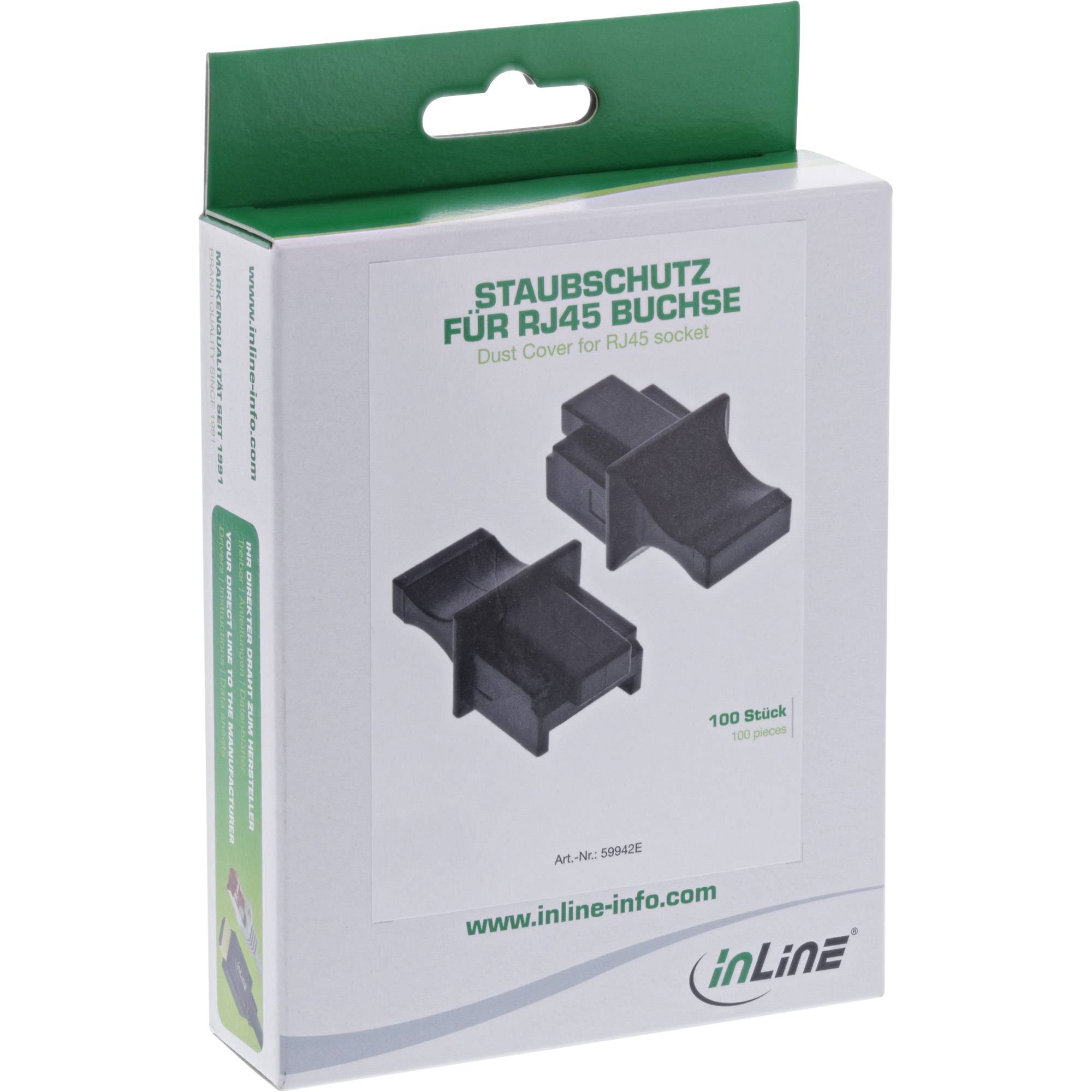 INLINE - Staubschutz - für RJ45 Buchse - schwarz 100er Pack-3