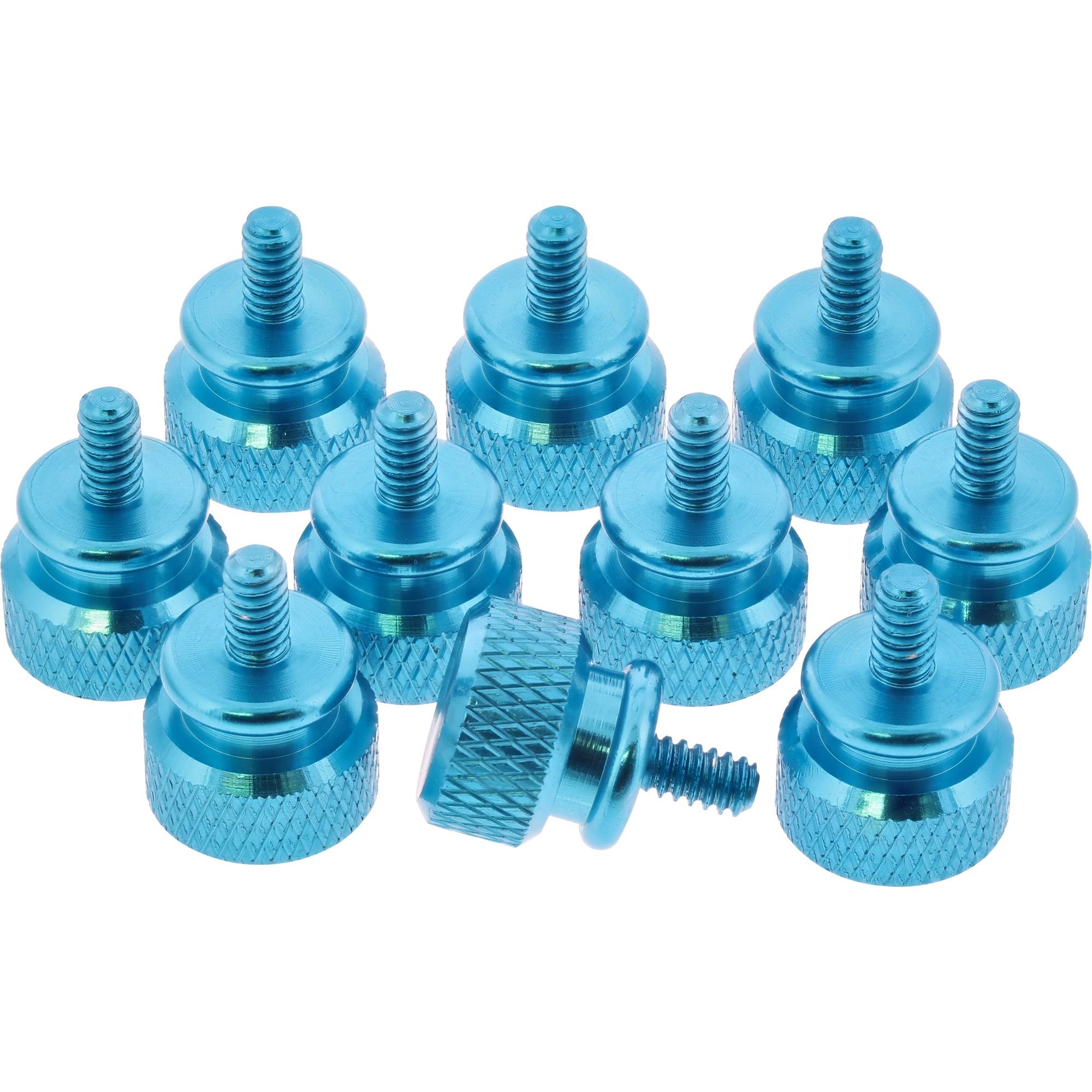 InLine® Rändelschrauben für Gehäuse, Alu, blau, 10er Pack-0
