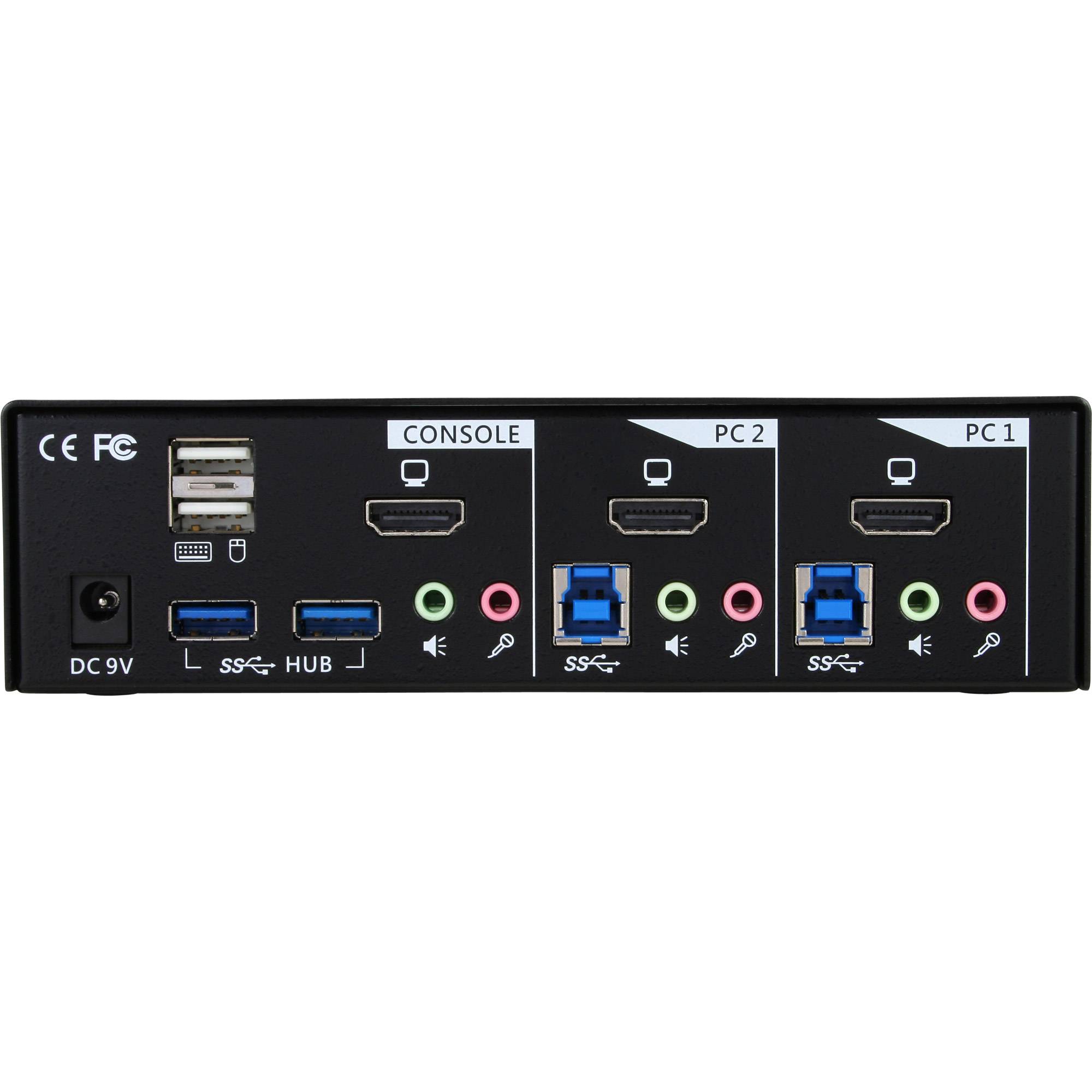 InLine® KVM Desktop Switch, 2-fach, HDMI, USB 3.0 Hub, mit Audio-2