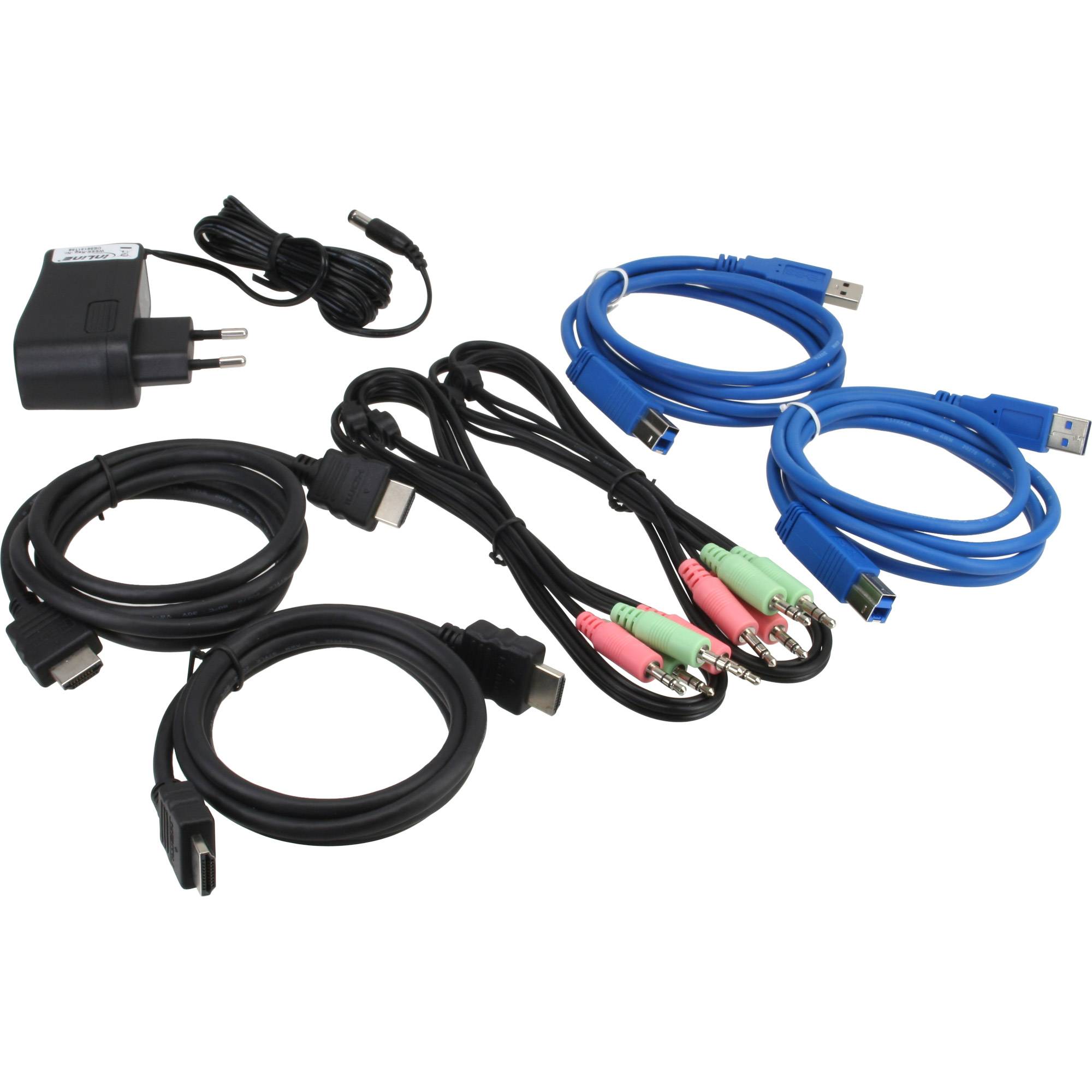 InLine® KVM Desktop Switch, 2-fach, HDMI, USB 3.0 Hub, mit Audio-3