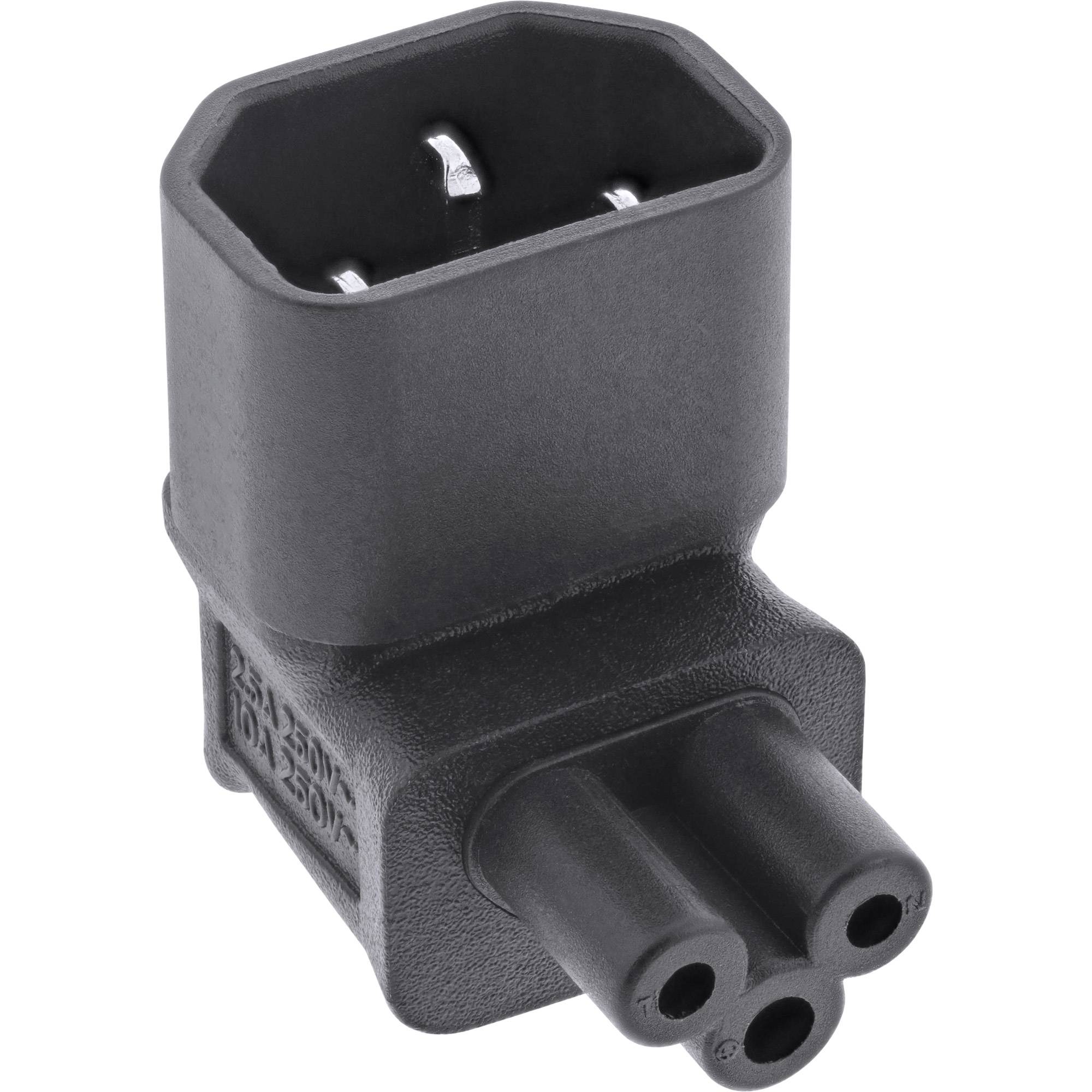InLine® Netzadapter IEC 60320 C14 / C5, oben/unten gewinkelt, 3pol. Kaltgeräte-0