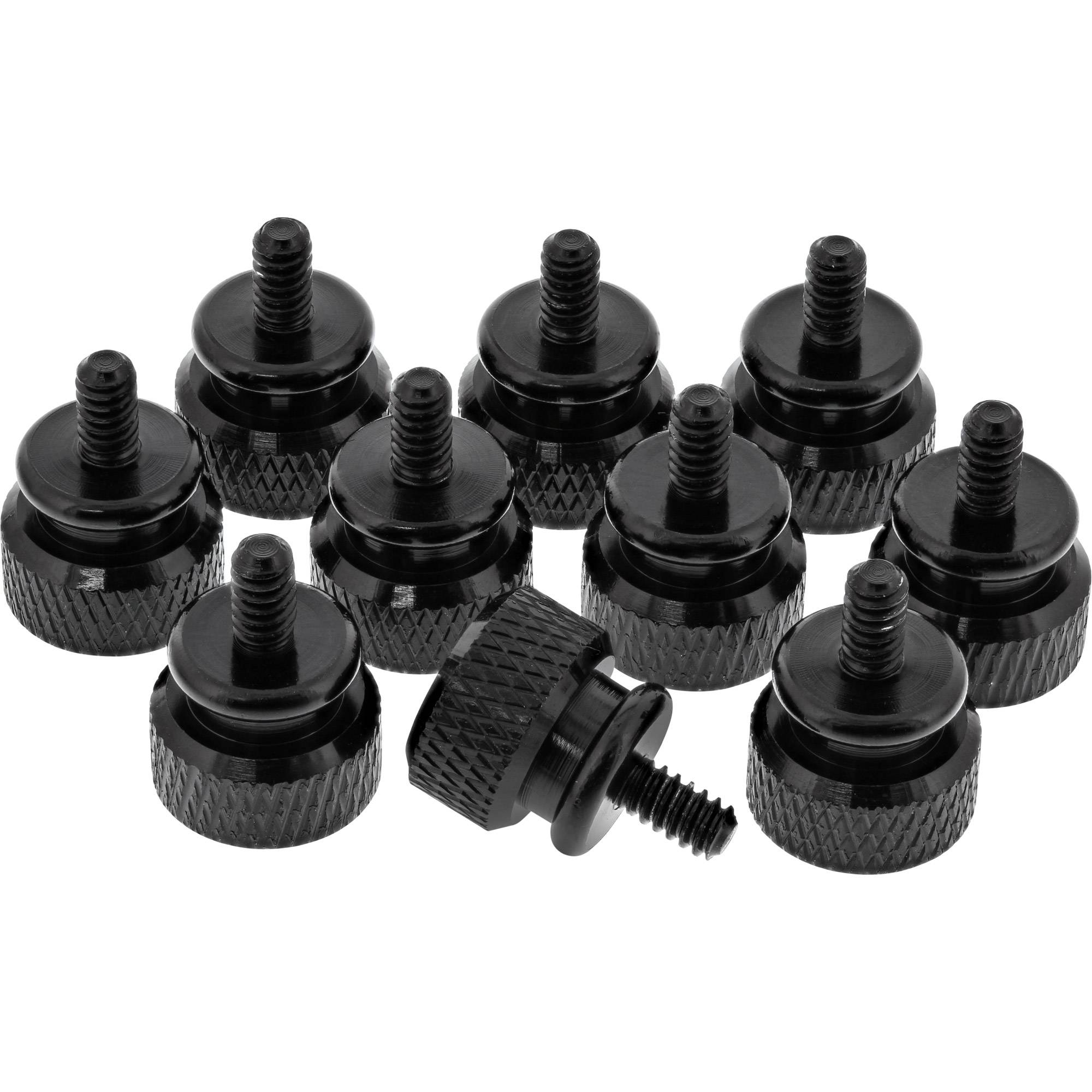 InLine® Rändelschrauben für Gehäuse, Alu, schwarz, 10er Pack-0