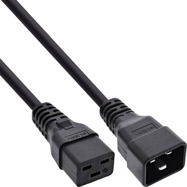 InLine® Kaltgeräteverlängerung 16A, C19 auf C20, 2m
