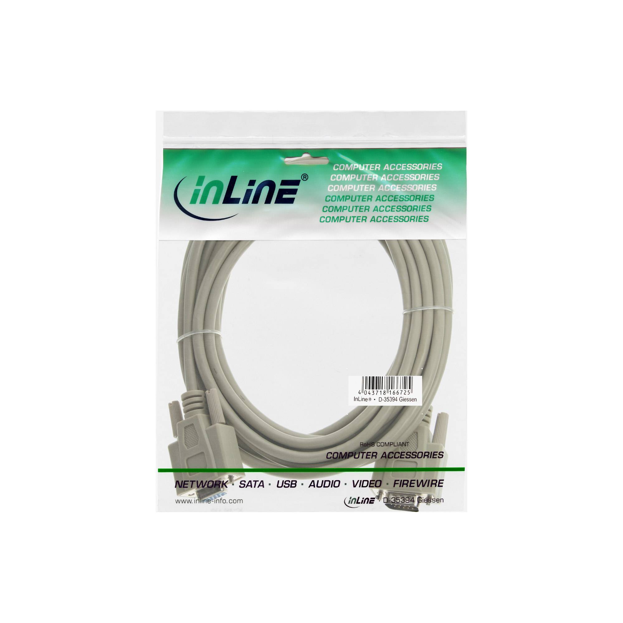 InLine® VGA Verlängerung, 15pol HD Stecker / Buchse, 2m-1