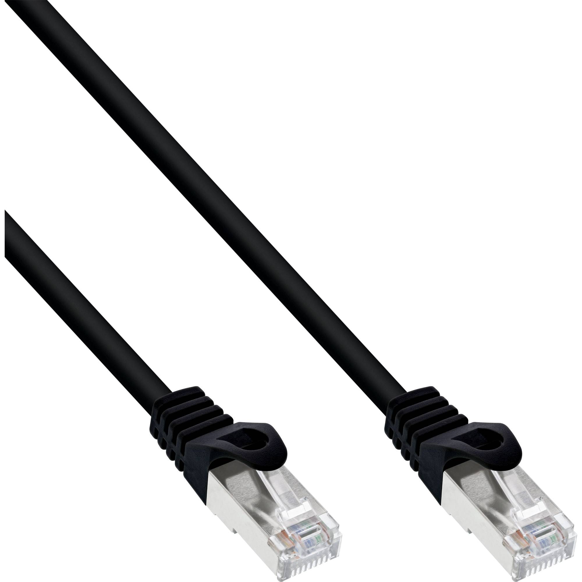 InLine® Patchkabel, SF/UTP, Cat.5e, schwarz, 0,3m-0