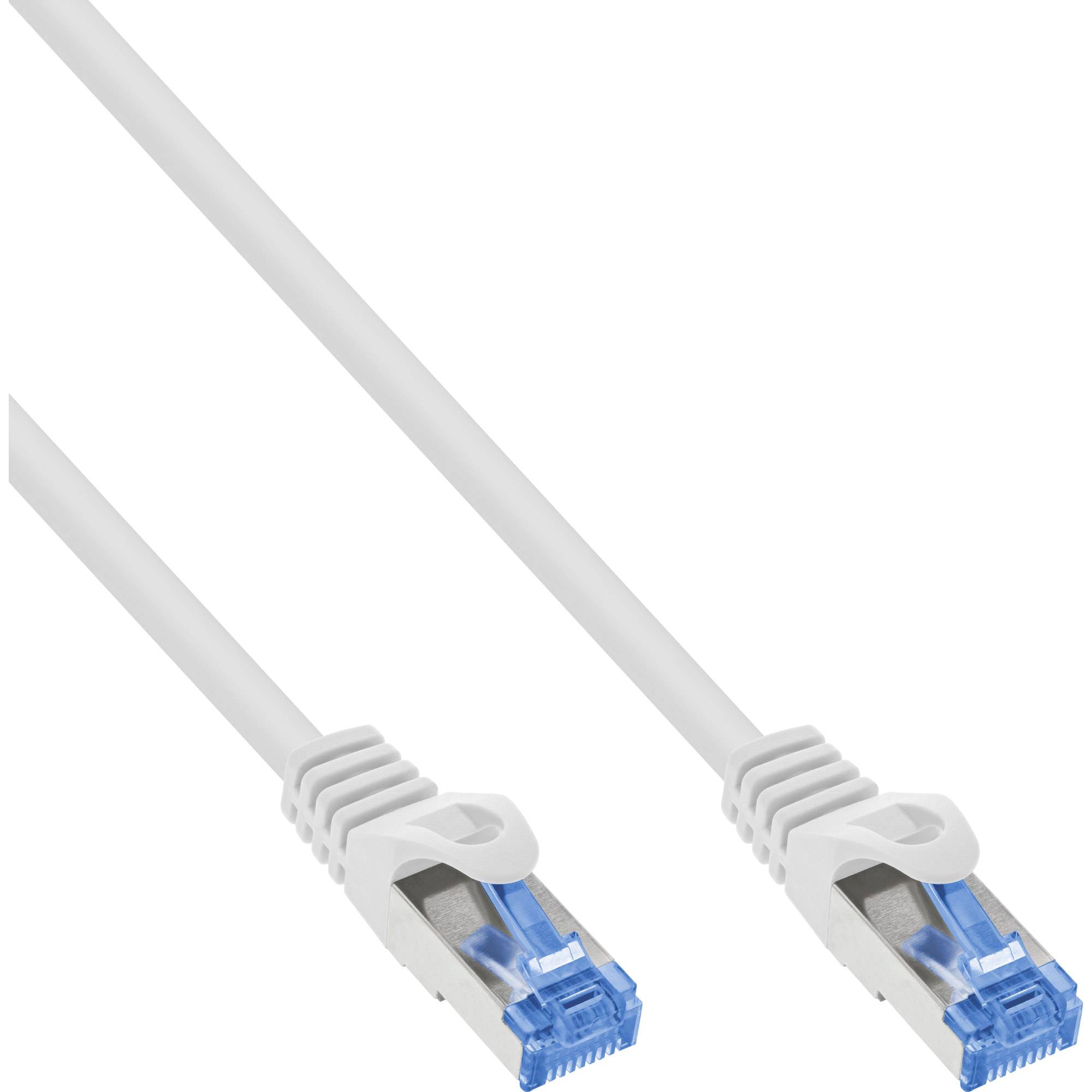 InLine® Patchkabel, Cat.6A, S/FTP, TPE flexibel, weiß, 0,5m-0