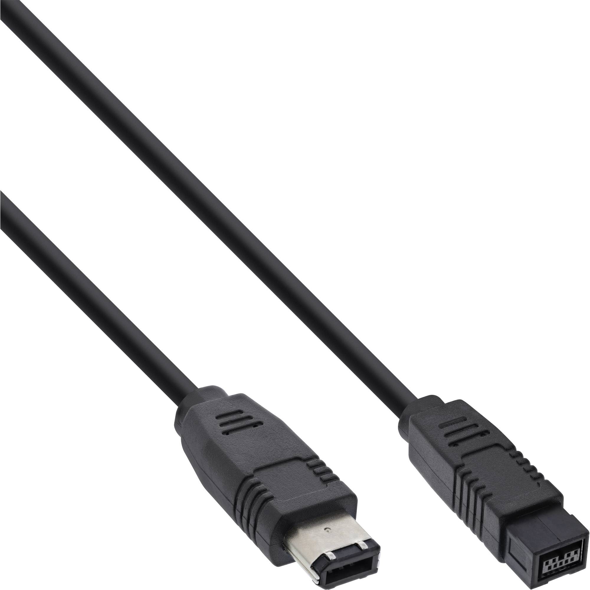 InLine® FireWire Kabel, IEEE1394 6pol Stecker zu 9pol Stecker, schwarz, 5m-0