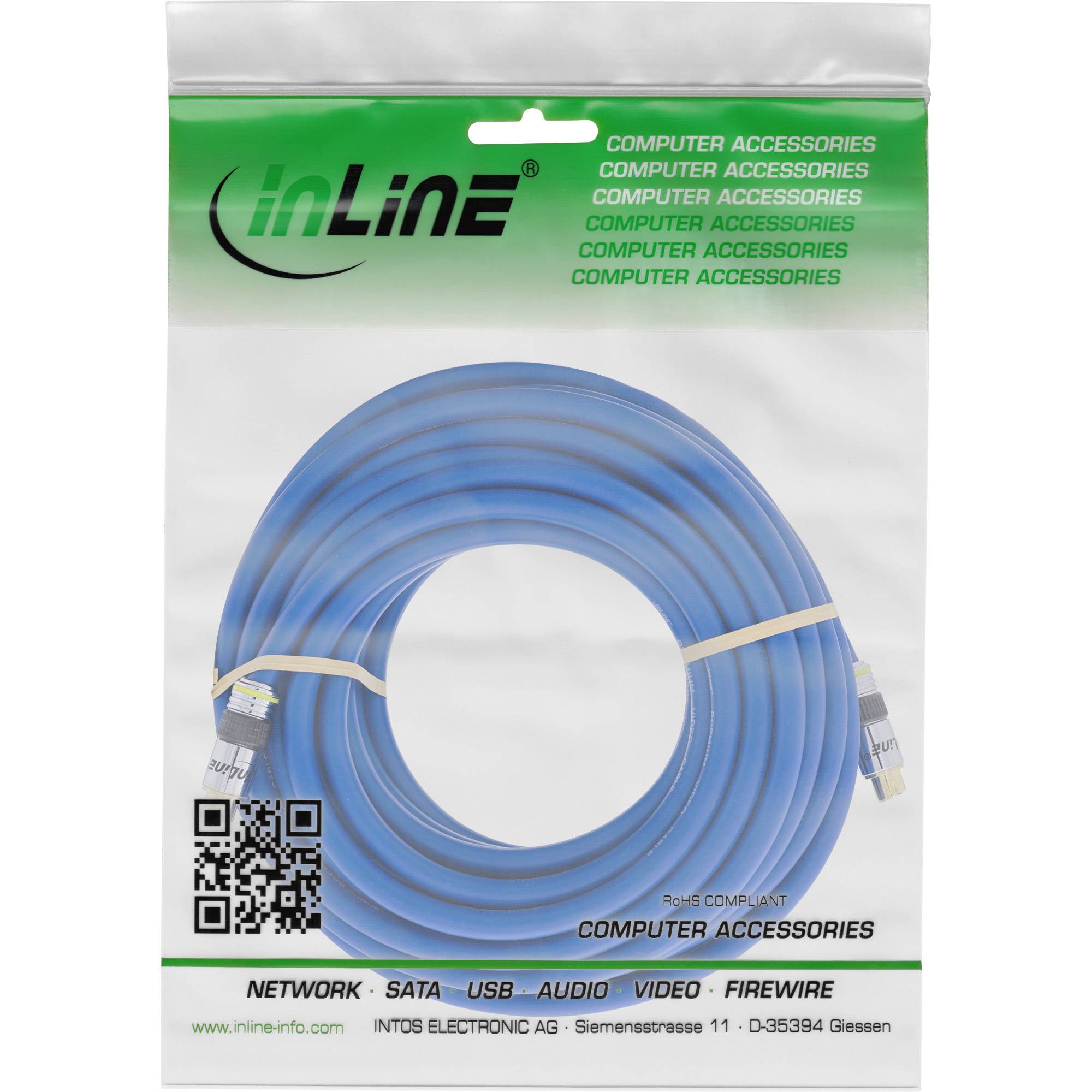 InLine® S-VHS Kabel, PREMIUM, vergoldete Stecker, 4pol mini DIN ST / ST, 0,5m-2