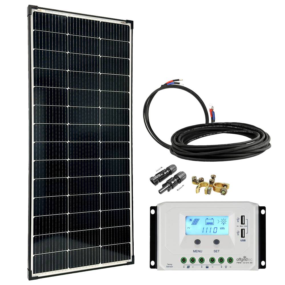 150 Watt Solaranlage Basic-Starter 150W / 12V - Solarmodul Solarladeregler-0