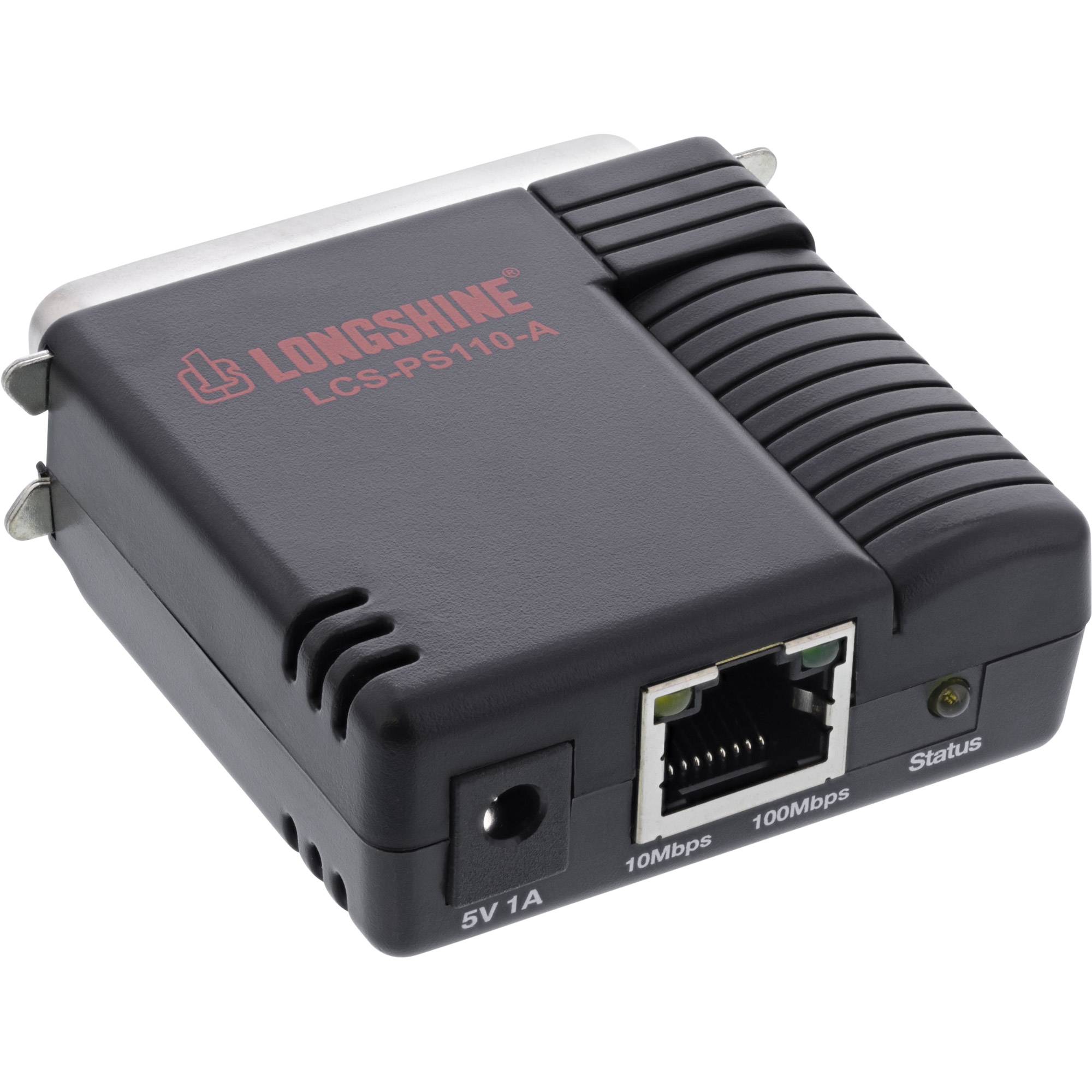 Longshine Printserver 100Mbit 1x parallel, LCS-PS110-A-0