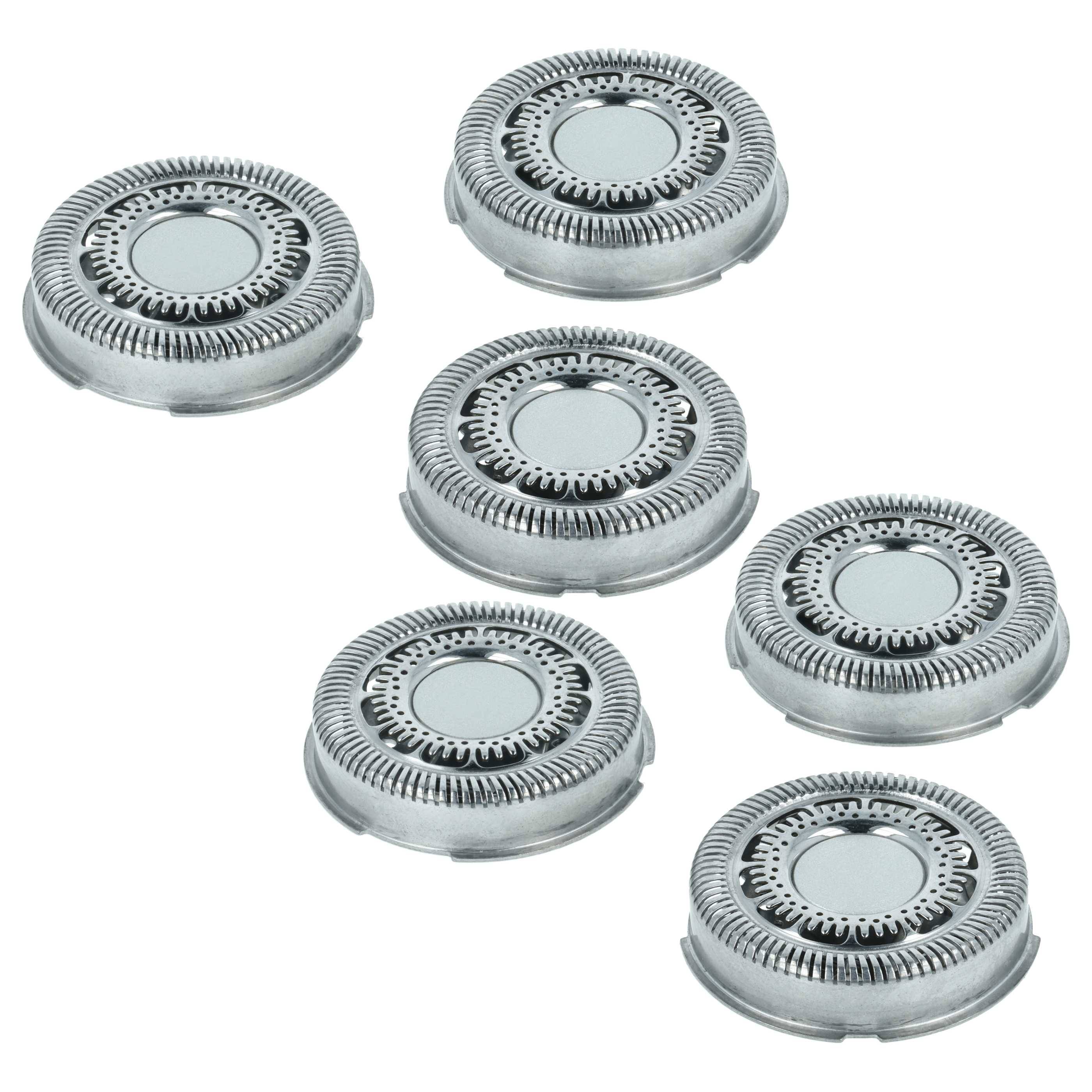 vhbw 6x Ersatz-Scherköpfe kompatibel mit Philips S7730 | S7780, S7xxx, Shaver series 7000 Elektrorasierer, Silber-0