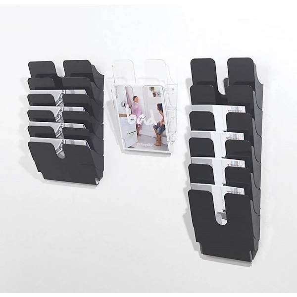 Formularablage FLEXIPLUS für Wandmontage inkl. Schrauben und Dübel 2 DIN A4 hoch transparent. Durable | Hunke &-1