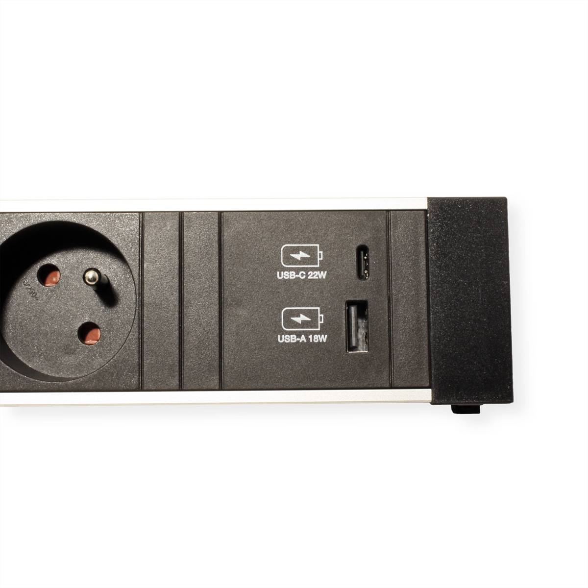 BACHMANN POWER FRAME M 3xUTE 1xUSB A&C 22W 0,2m GST18-3