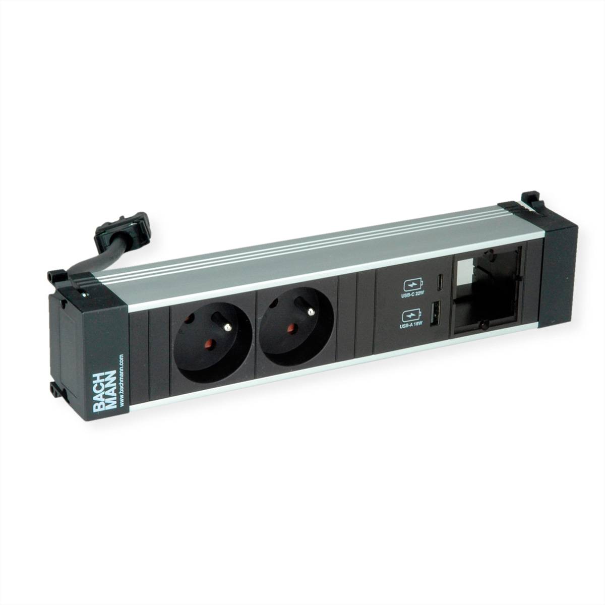 BACHMANN POWER FRAME M 2xUTE 1xCM 1xUSB A/C 22W 0,2m GST18-0