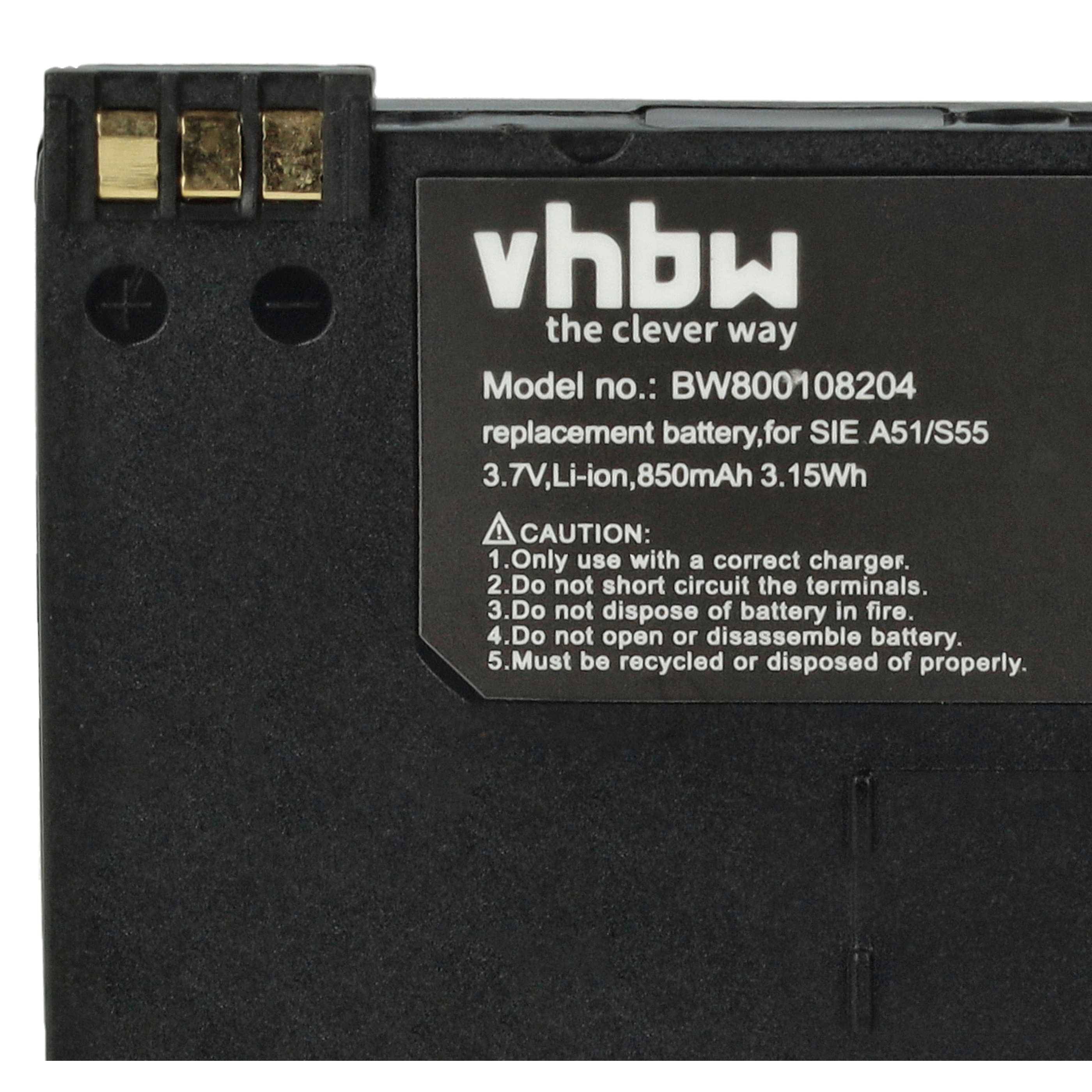vhbw 10x Akku kompatibel mit Swisscom Top S600 | Handy Smartphone Telefon (850 mAh, 3,7 V, Li-Ion)-4