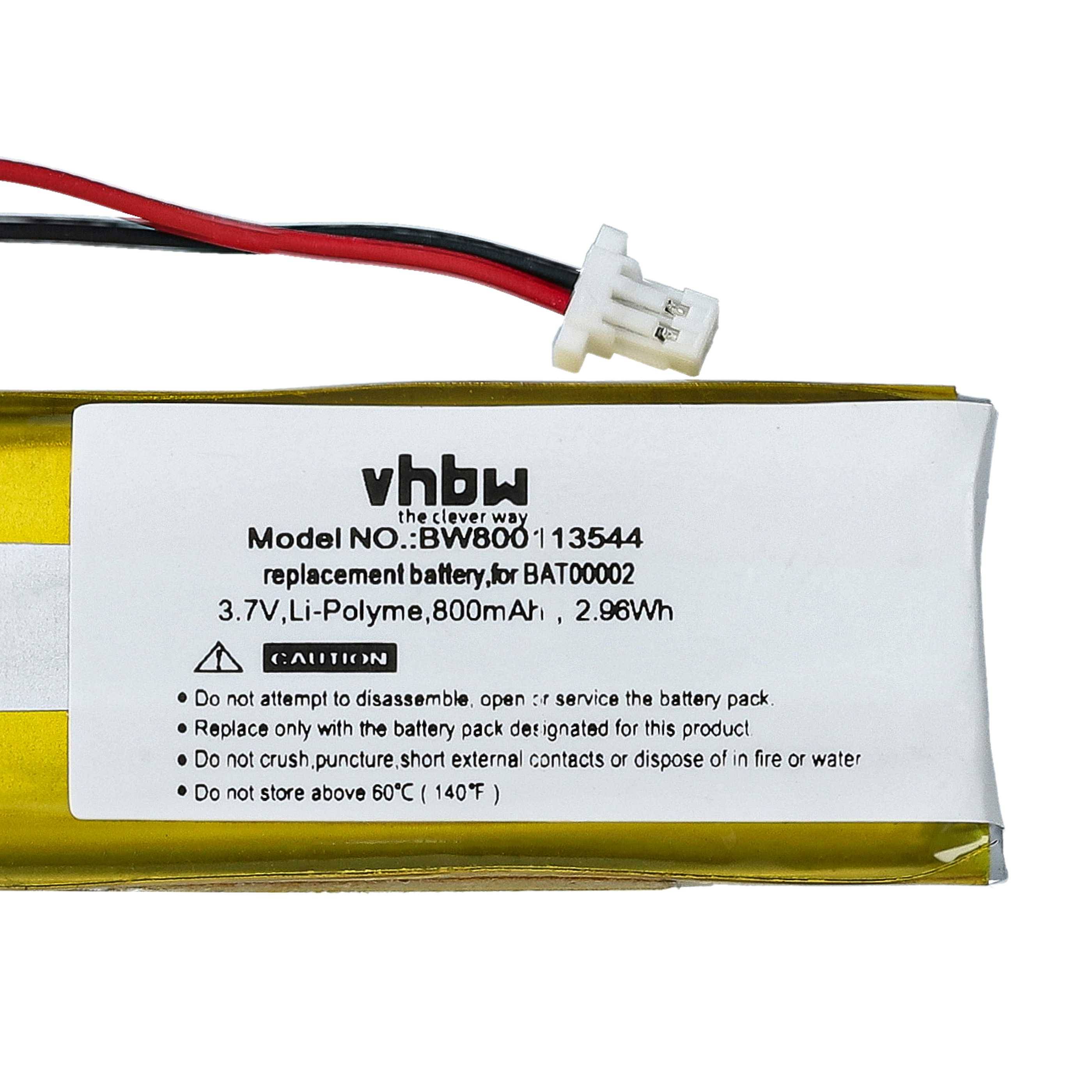 vhbw 2x Akku kompatibel mit Schuberth C3 | GPS Navigation Navi (800 mAh, 3,7 V, Li-Polymer)-4